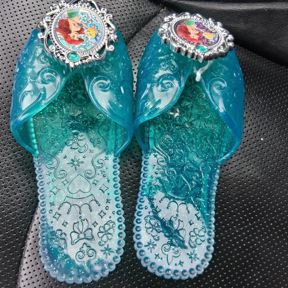 Disney Little Mermaid Princess Ariel Costume Dress Up Shoes Halloween Pumps - Picture 2 of 6